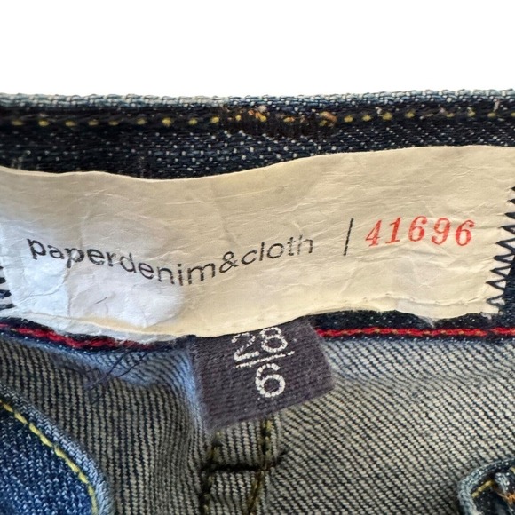Paper Denim & Cloth Sienna Low Rise Dark Blue Straight Leg Jeans NWOT - Picture 3 of 10